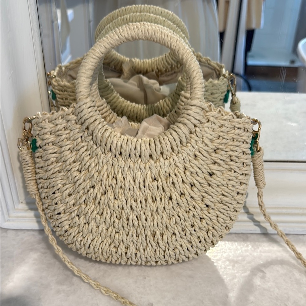 REVOLVE Cream and Red Mini Bag with Whimsical Fruit Design - Picture 3 of 7